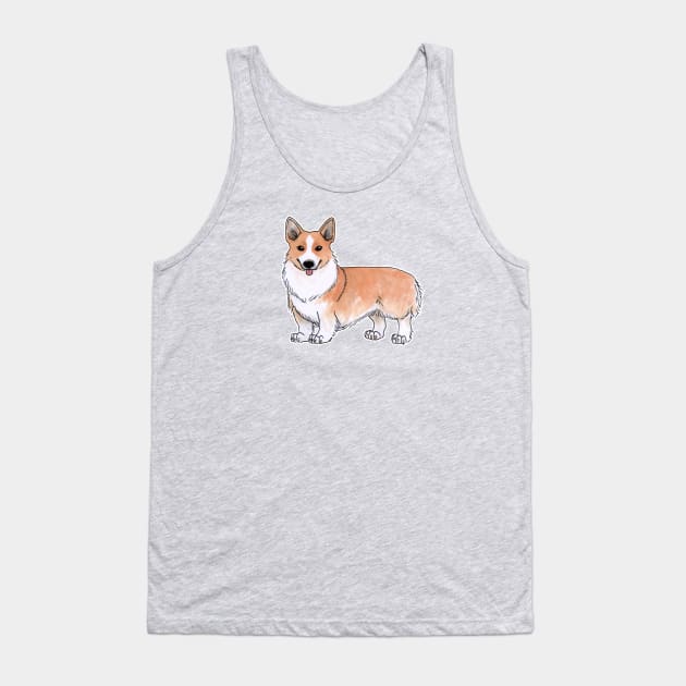 Welsh corgi dog Tank Top by Savousepate